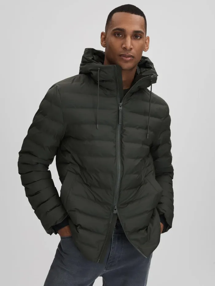 Women Reiss Coats Hooded Puffer Jacket Green