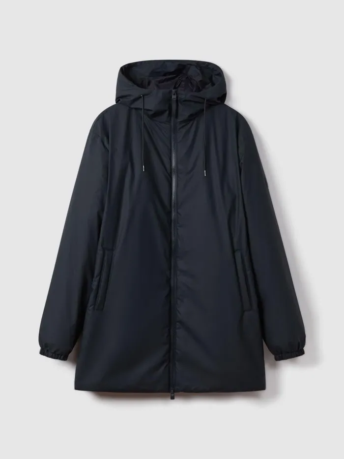 Women Reiss Coats Waterproof Long Jacket Navy