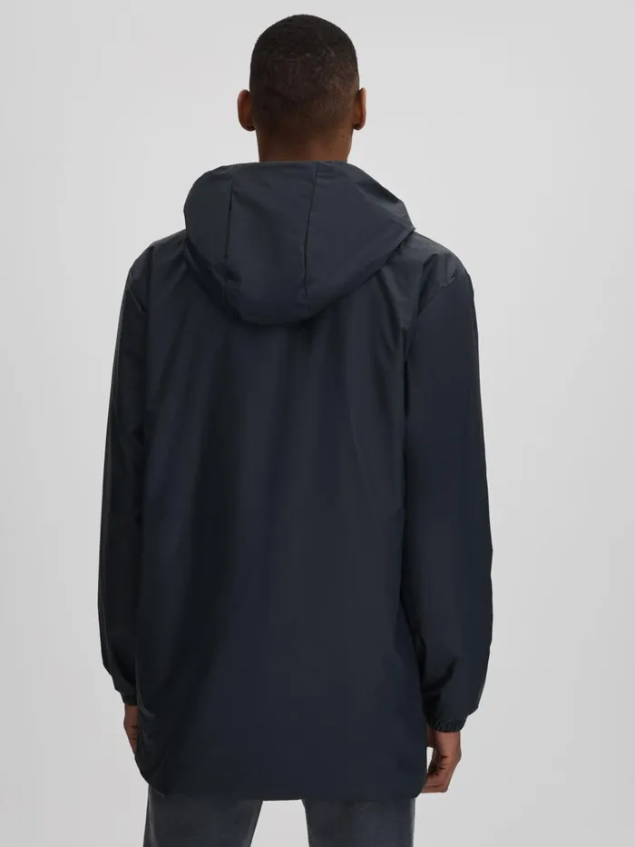 Women Reiss Coats Waterproof Long Jacket Navy