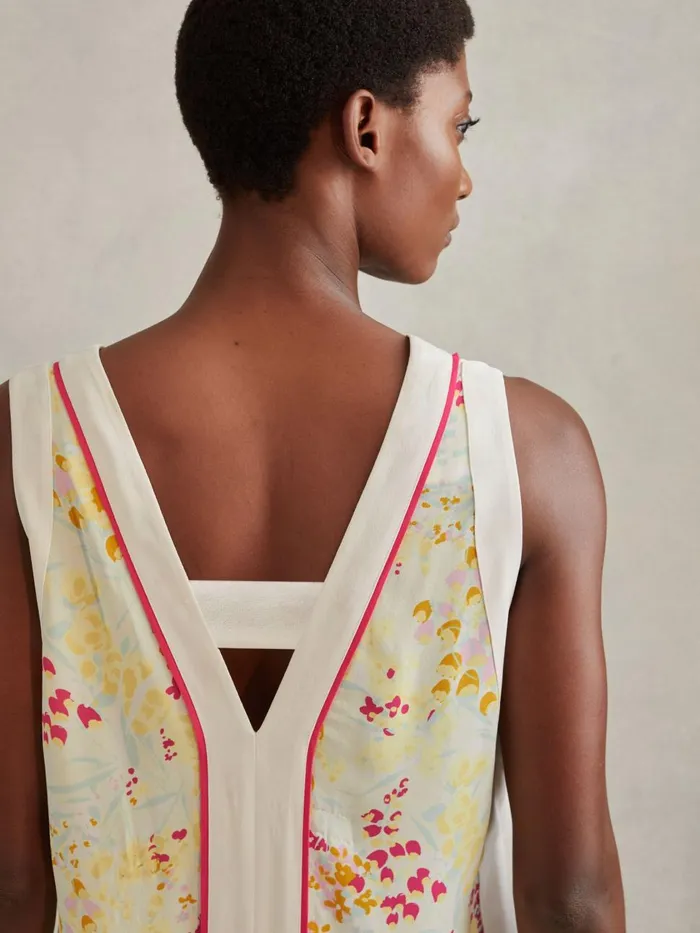 Women Reiss Dresses Eliza Floral Print Maxi Dress Pinkyellow