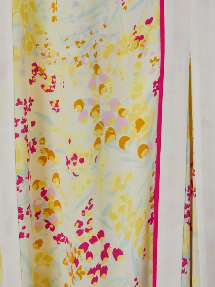 Women Reiss Dresses Eliza Floral Print Maxi Dress Pinkyellow
