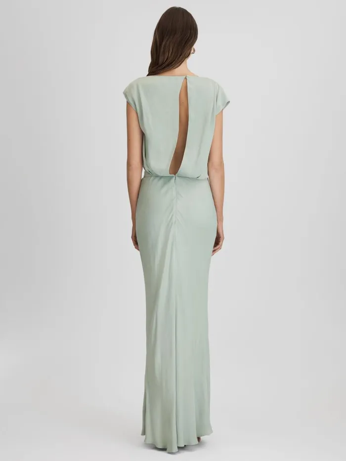 Women Reiss Dresses Rupa Draped Maxi Dress Sage