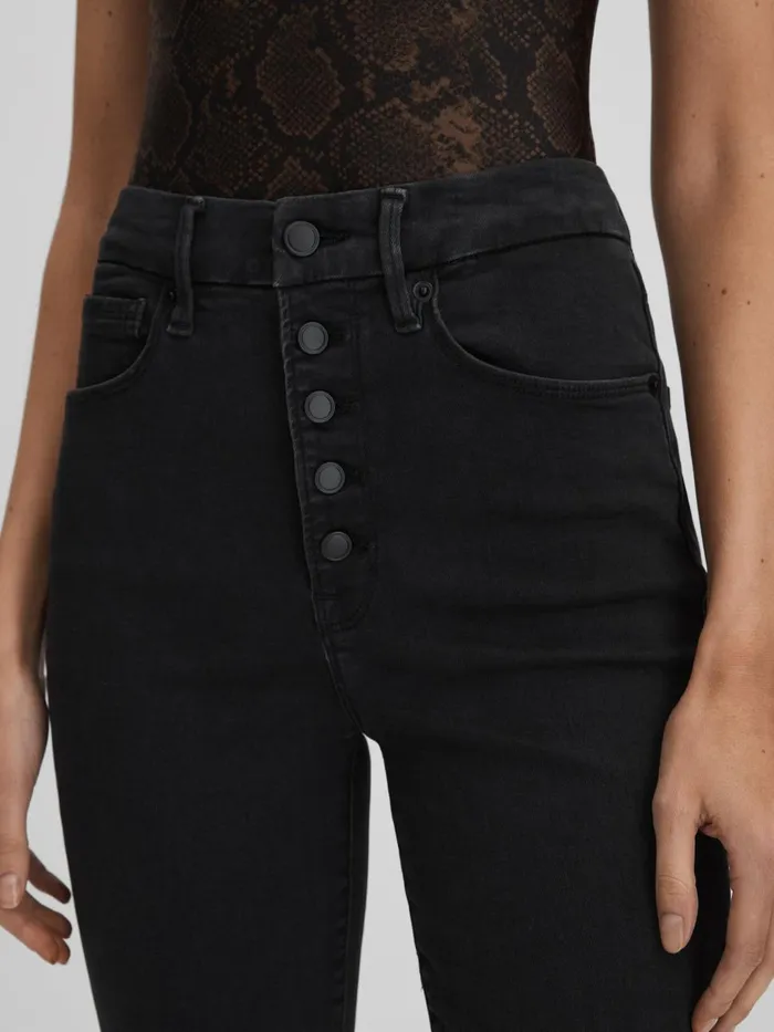 Women Reiss Jeans American Good American Always Fits Skinny Jeans Black