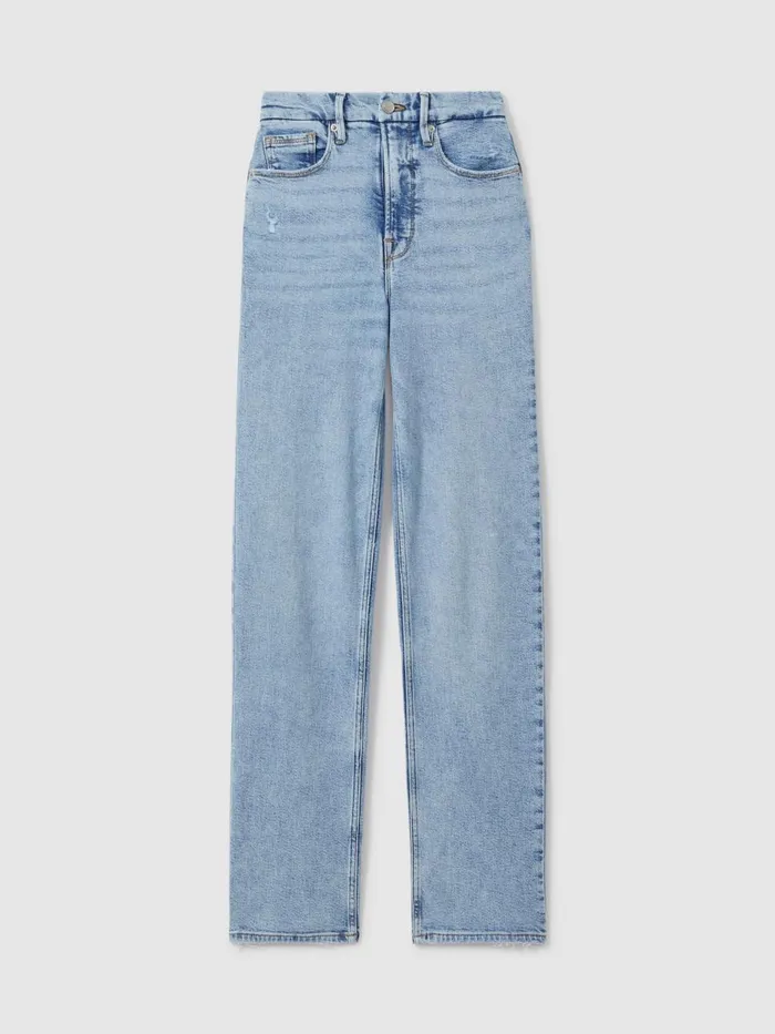 Women Reiss Jeans American Good American Straight Leg Jeans Indigo