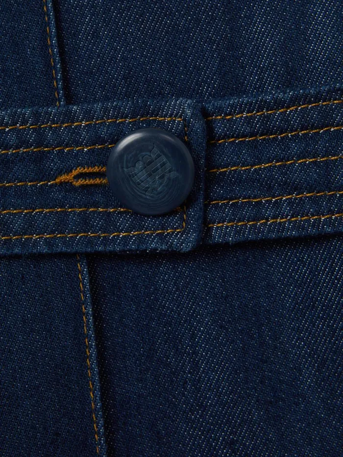 Women Reiss Jeans Lianna Belted Wide Leg Jeans Dark Blue