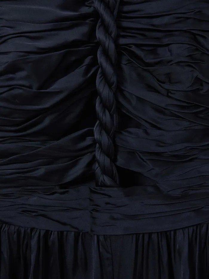 Women Reiss Jumpsuits and Playsuits Ruche Detail Wide Leg Jumpsuit Navy