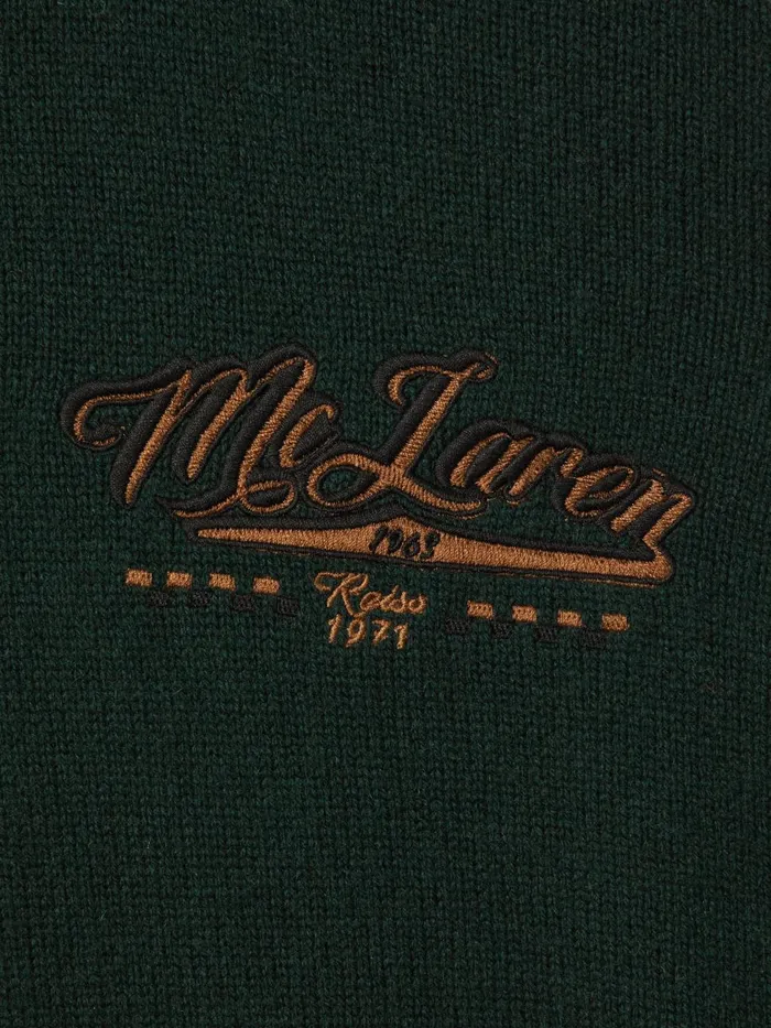 Women Reiss Knitwear F1 Wool Cashmere Cropped Jumper Bottle Greenecru