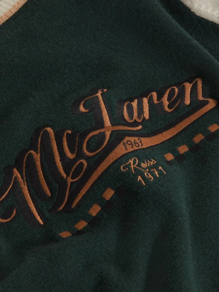 Women Reiss Knitwear F1 Wool Cashmere Cropped Jumper Bottle Greenecru
