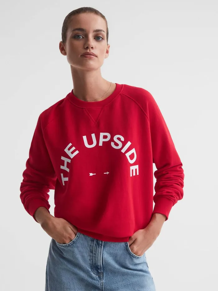 Women Reiss Knitwear Newport The Upside Crew Neck Jumper Red