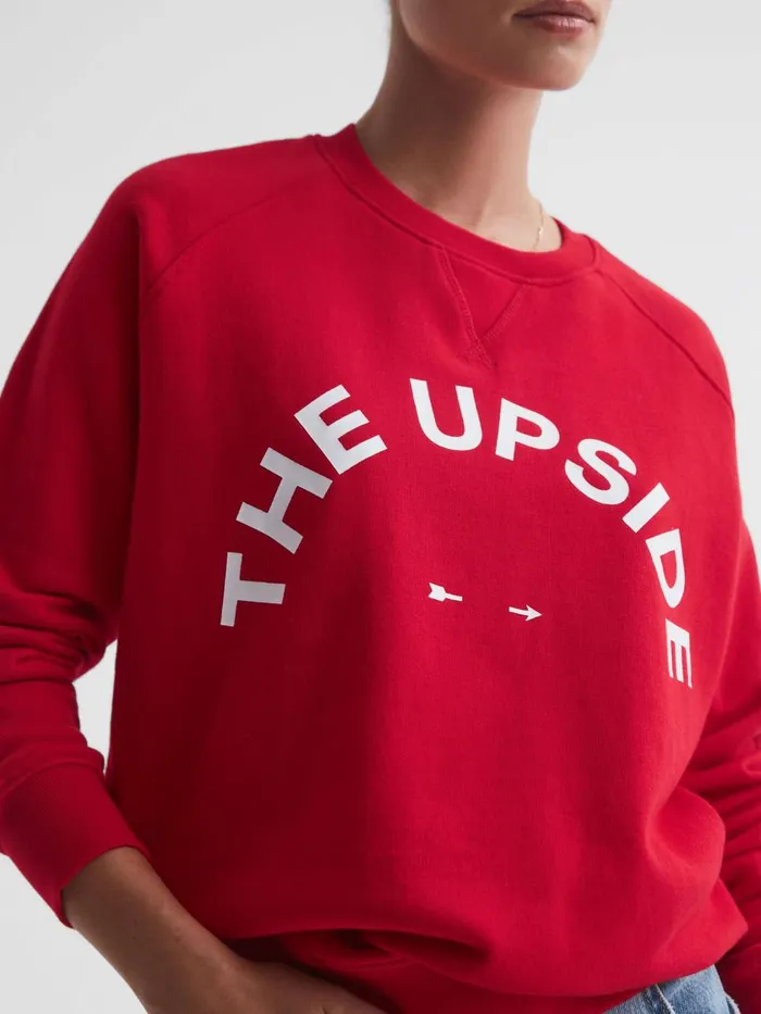 Women Reiss Knitwear Newport The Upside Crew Neck Jumper Red