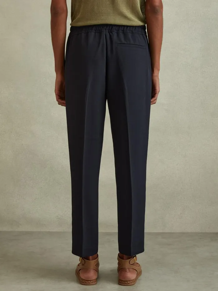 Women Reiss Pants Hailey Pull On Trousers Navy