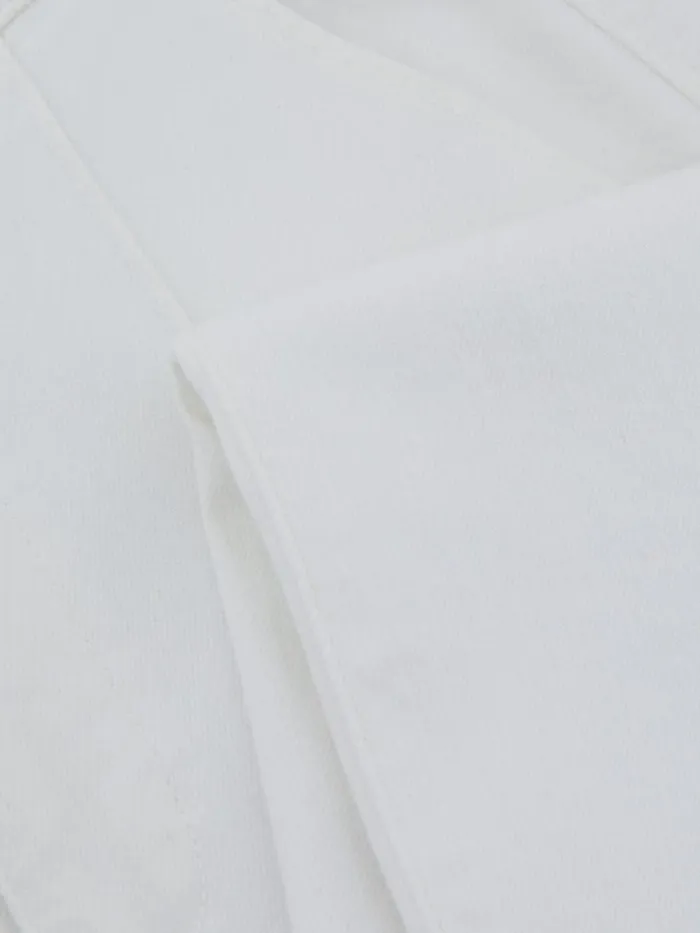Women Reiss Pants High Rise Wide Leg Trousers Crisp White