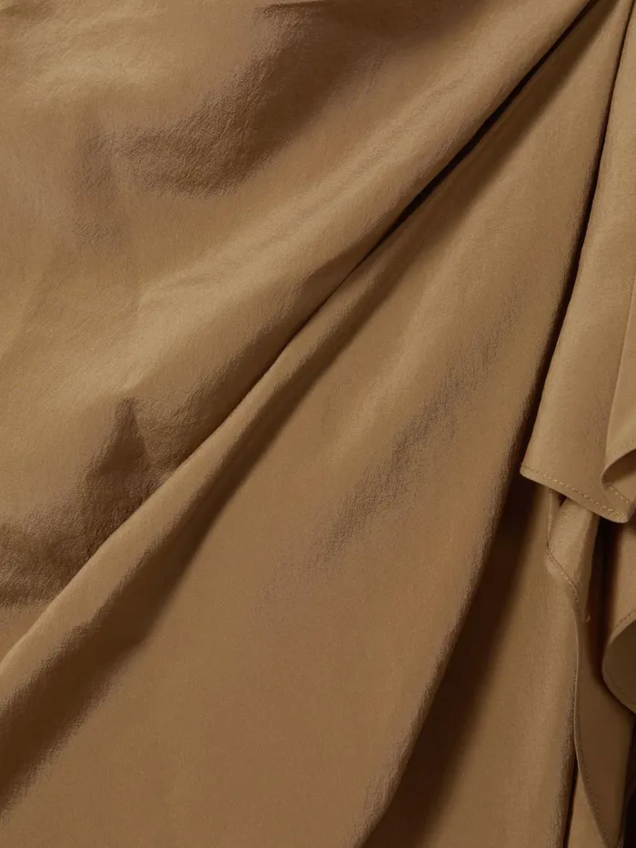 Women Reiss Skirts Drape Front Maxi Skirt Toffee