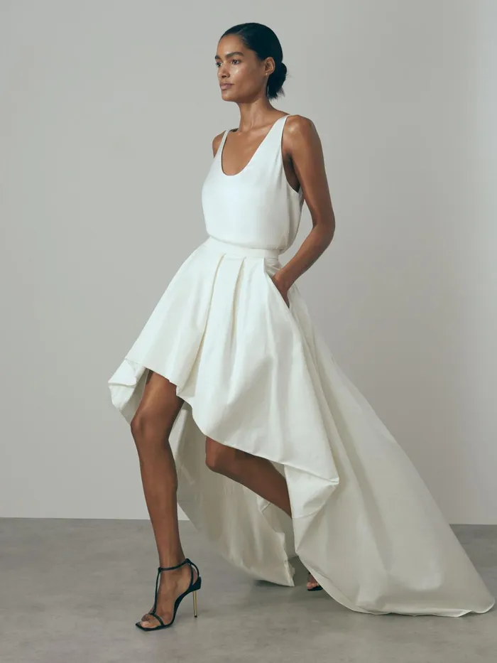 Women Reiss Skirts Eden High Low Bridal Skirt Ivory