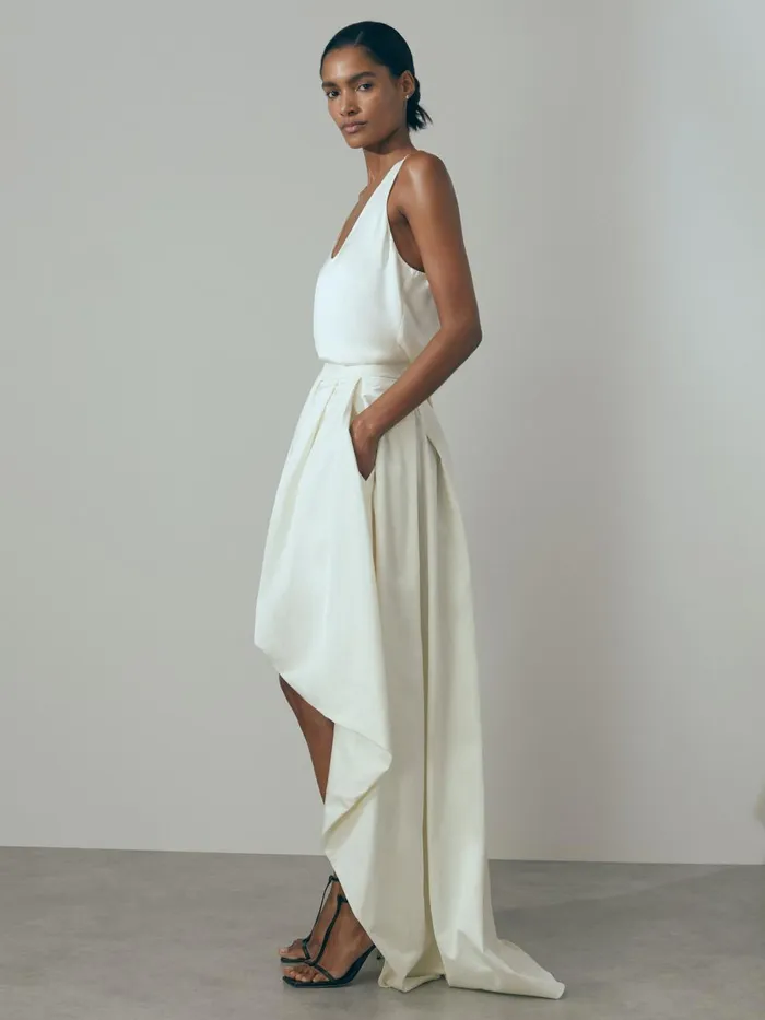 Women Reiss Skirts Eden High Low Bridal Skirt Ivory