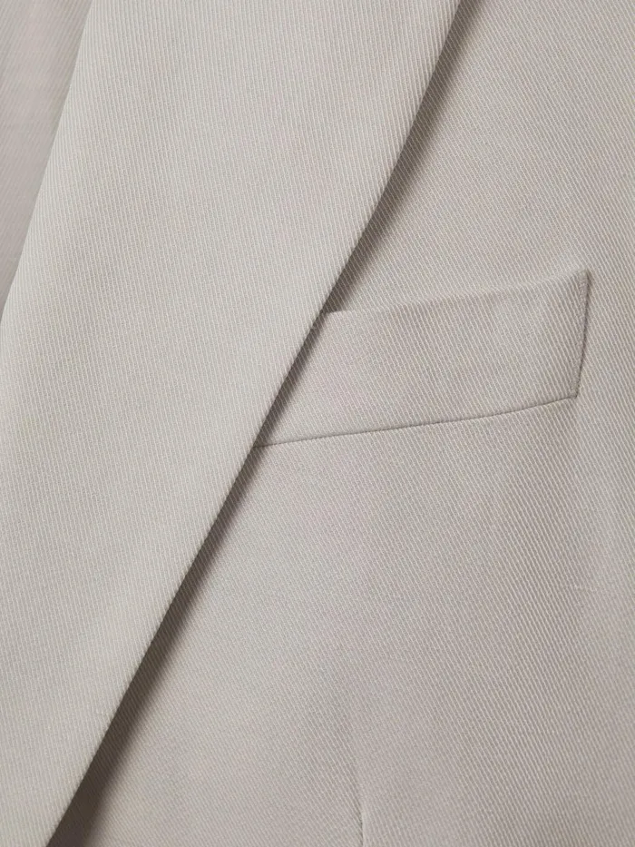 Women Reiss Suits and Tailoring Farrah Single Breasted Suit Blazer With TENCEL Fibers Light Grey