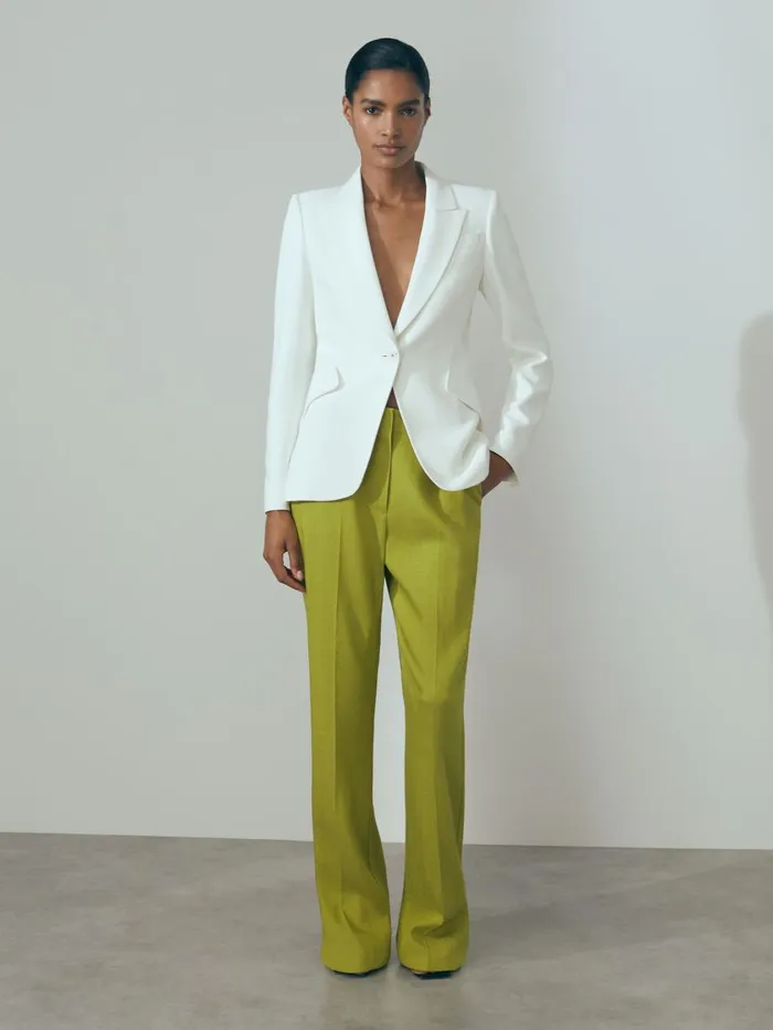 Women Reiss Suits and Tailoring Slim Fit Suit Blazer Ivory