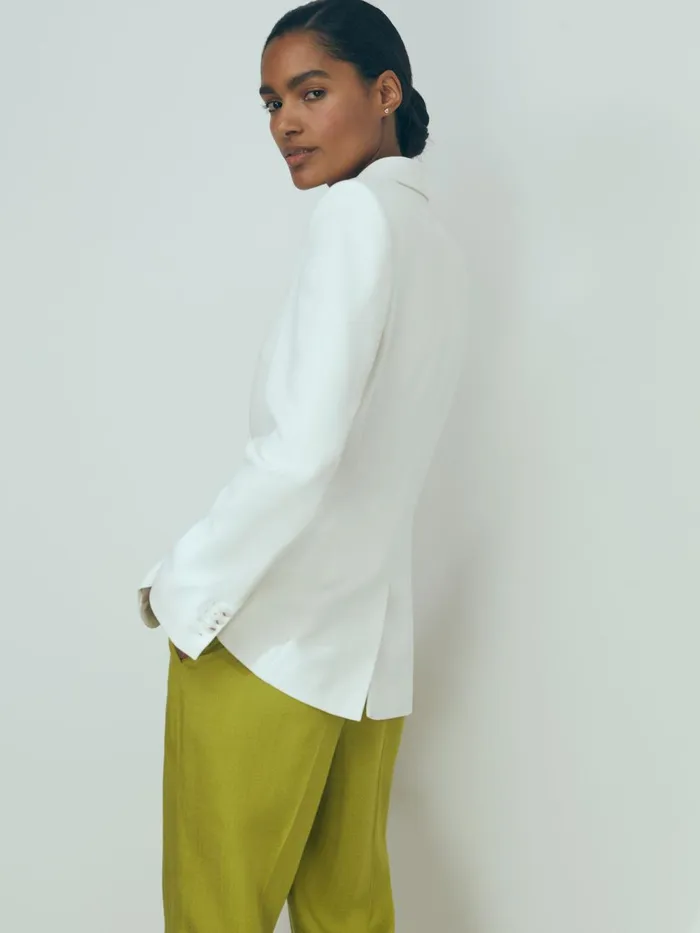 Women Reiss Suits and Tailoring Slim Fit Suit Blazer Ivory