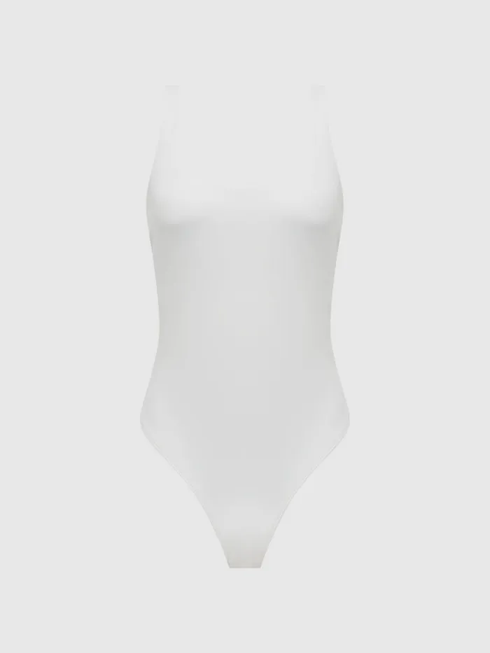 Women Reiss Tops American Good American Square Neck Bodies White