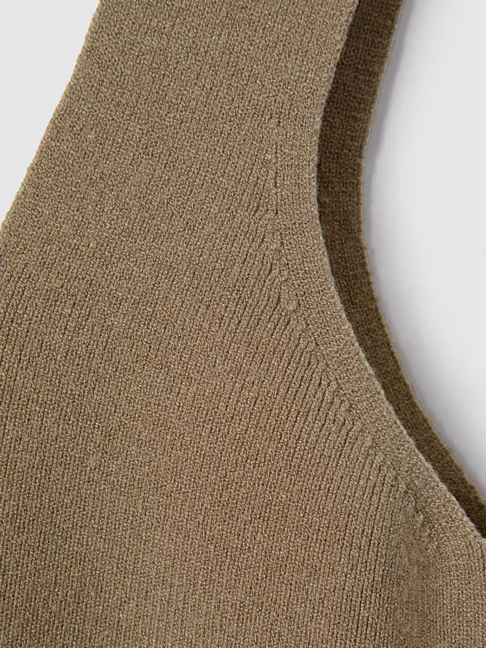 Women Reiss Vests Harper Knitted Square Neck Vest Mink