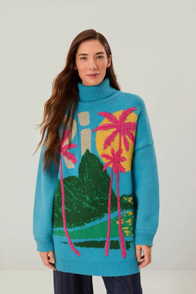 Women Rio Sweater Bright Blue FARM Rio Sweaters and Sweatshirts