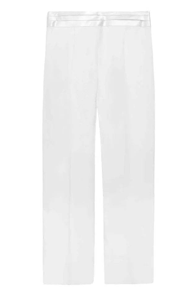 Women RIXO All Bridal Keeley Silk Trousers Ivory