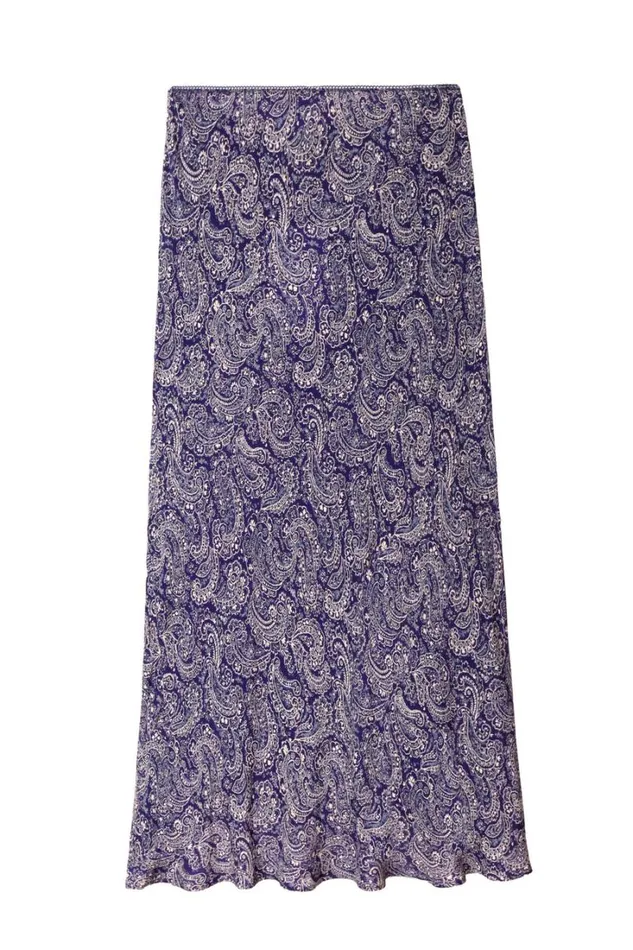 Women RIXO All Clothing Ardith Midi Skirt Sienna Paisley Blue