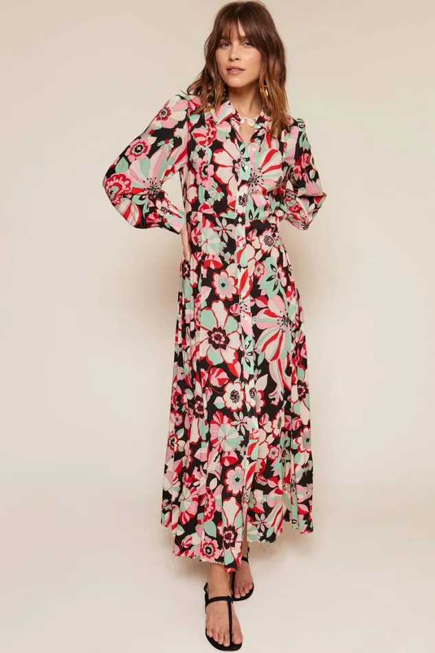 Women RIXO All Clothing Maddison Shirt Dress Parisian Daisy Multi