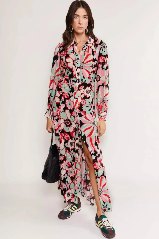 Women RIXO All Clothing Maddison Shirt Dress Parisian Daisy Multi