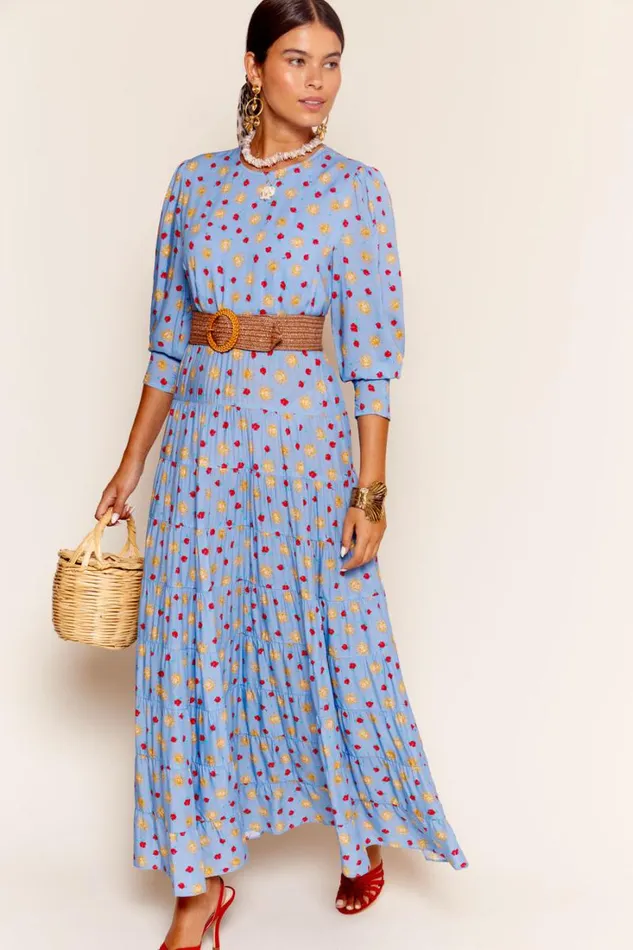 Women RIXO Dresses Kristen Midi Dress Sun Petal Serenity