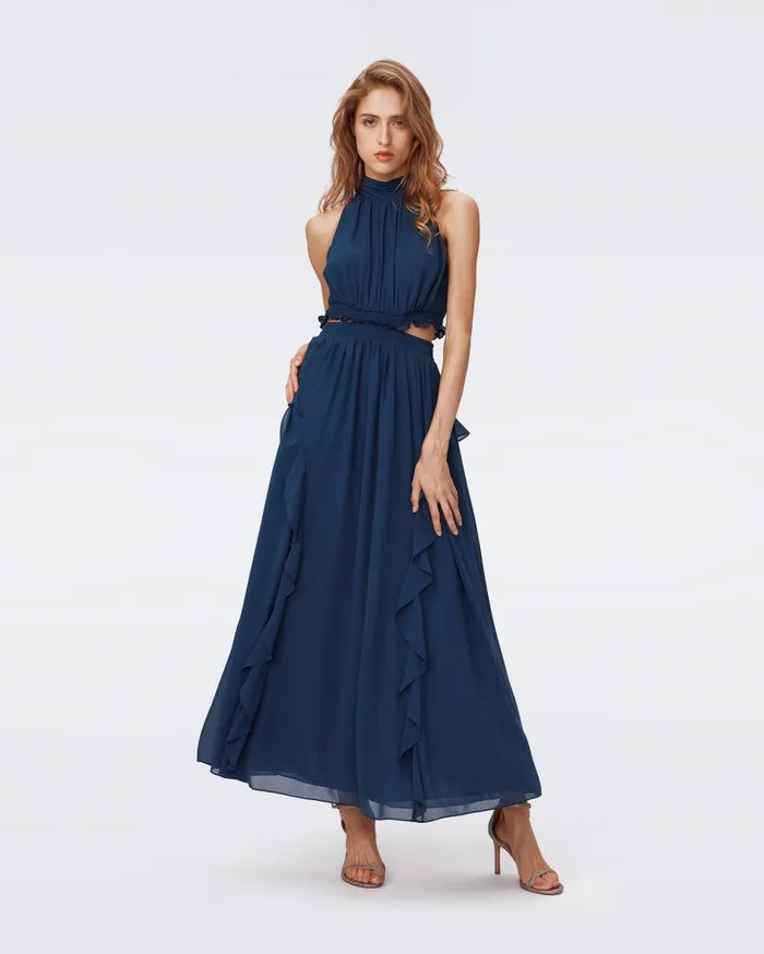Women Rob Dress Perfect Navy DVF Dresses