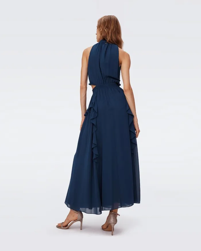 Women Rob Dress Perfect Navy DVF Dresses