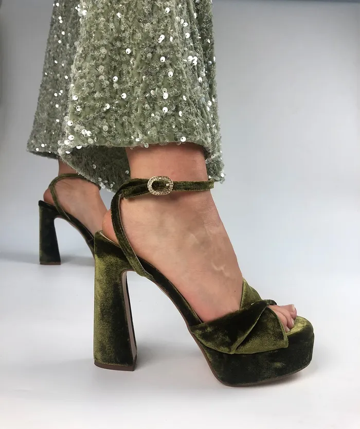 Women Sabugo Green 8211 Heeled Sandals Pedro Miralles