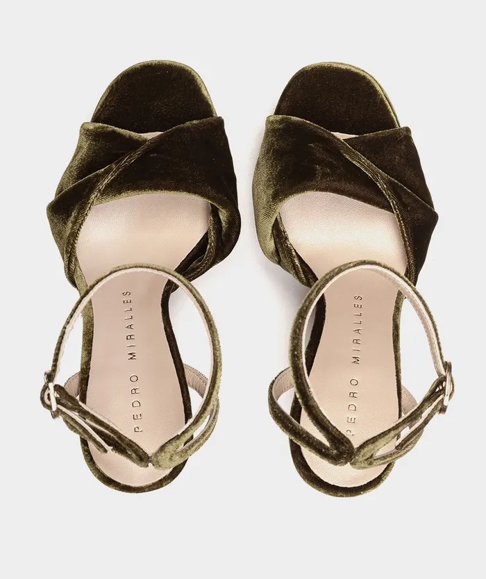 Women Sabugo Green 8211 Heeled Sandals Pedro Miralles