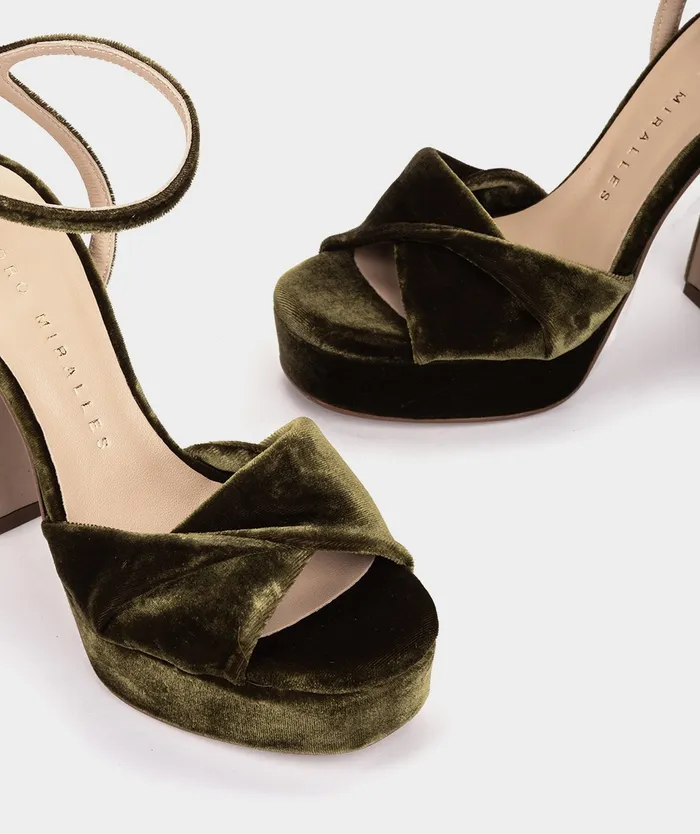 Women Sabugo Green 8211 Heeled Sandals Pedro Miralles