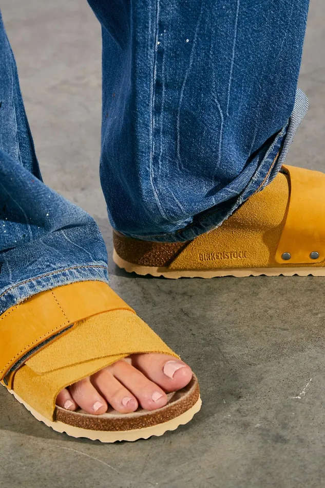 Women Sandals Free People Kyoto Soft Footbed Birkenstock Sandals Ochre