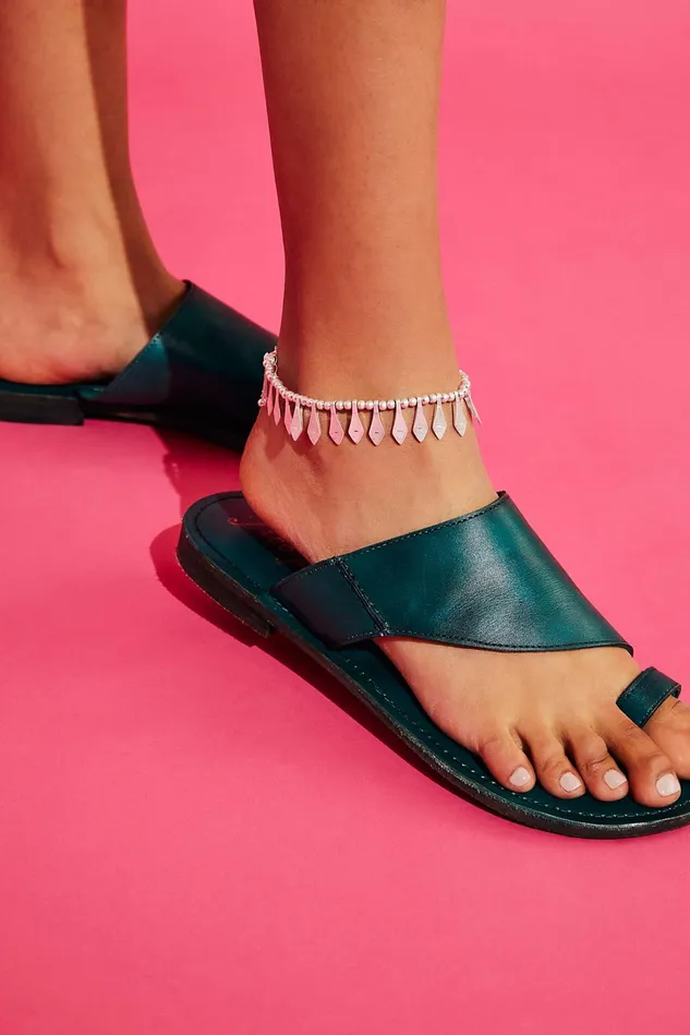 Women Sandals Free People Sant Antoni Slide Teal