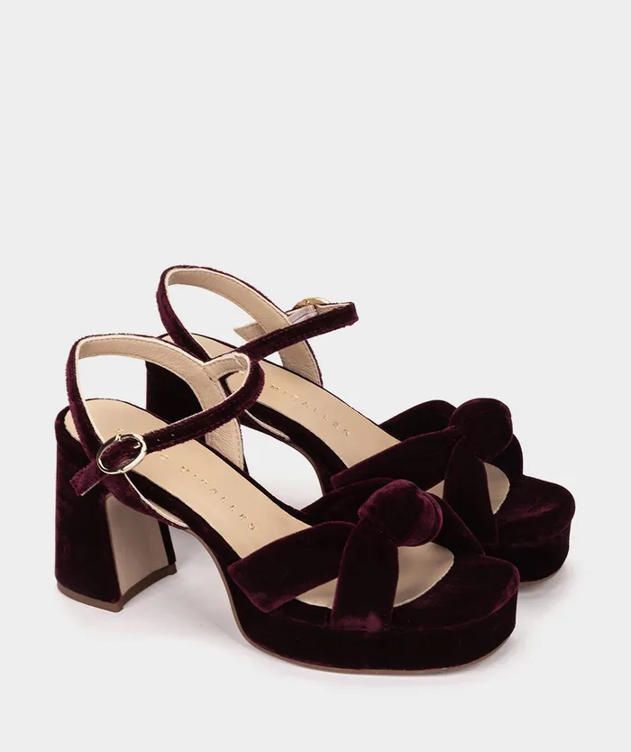 Women Santander Red 8211 Heeled Sandals Pedro Miralles