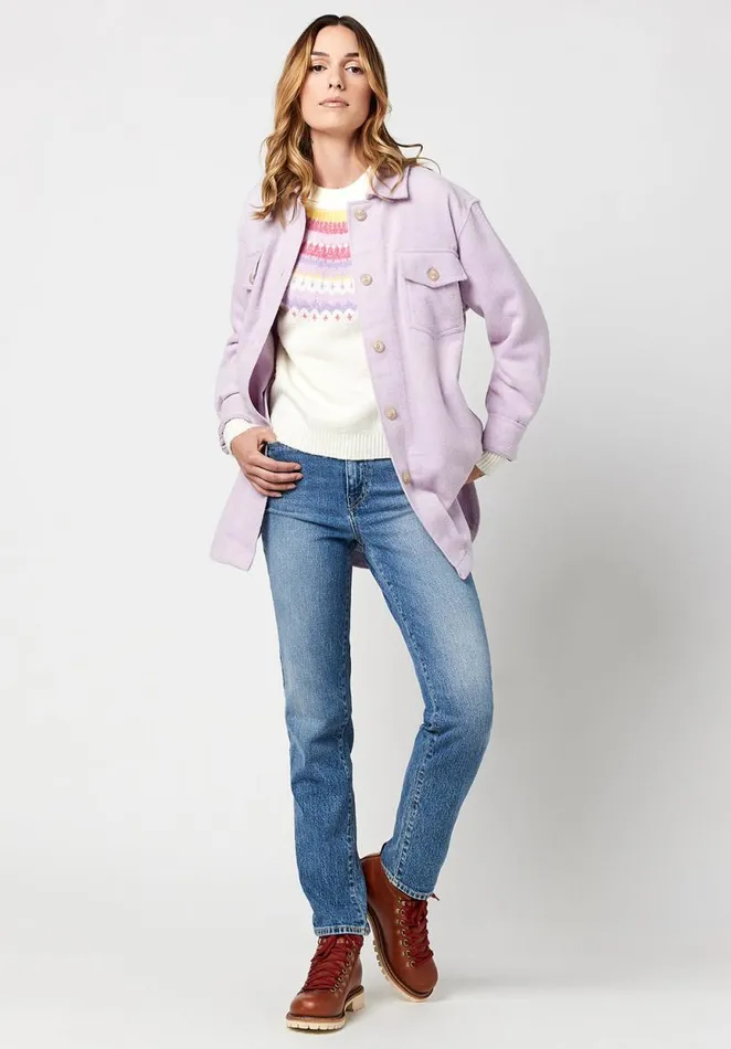 Women Savannah Woven Shacket Egret Buffalo David Bitton Jackets