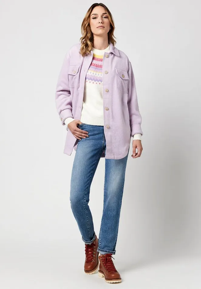 Women Savannah Woven Shacket Egret Buffalo David Bitton Jackets