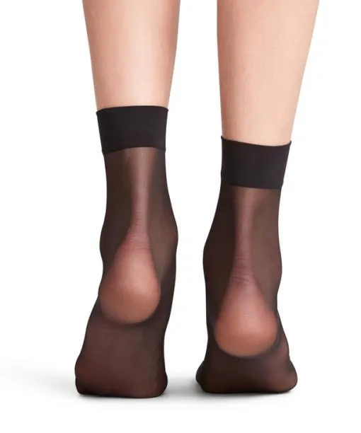 Women Seidenglatt 15 DEN Women Anklets Black FALKE Socks