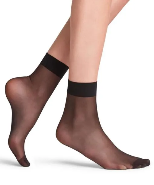 Women Seidenglatt 15 DEN Women Anklets Black FALKE Socks