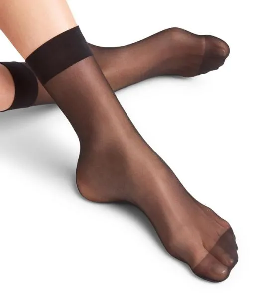 Women Seidenglatt 15 DEN Women Anklets Black FALKE Socks