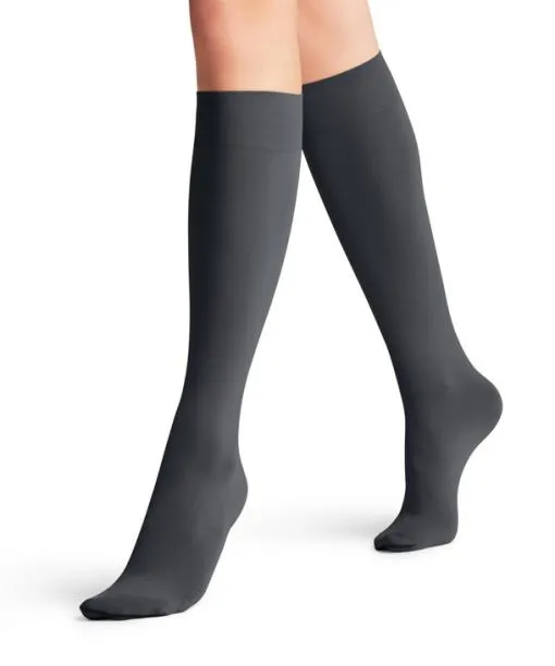 Women Seidenglatt 40 DEN Women Kneehigh Socks Graphite FALKE Fullyfashioned Stockings Women Seidenglatt 40 DEN Women Kneehigh Socks Graphite FALKE Fullyfashioned Stockings