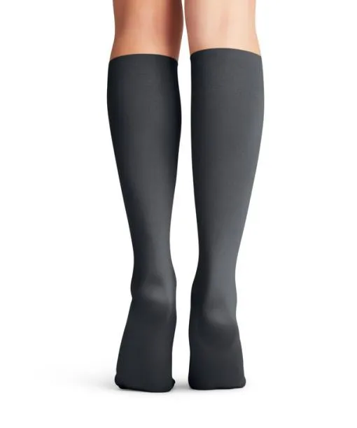 Women Seidenglatt 40 DEN Women Kneehigh Socks Graphite FALKE Fullyfashioned Stockings