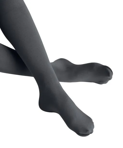 Women Seidenglatt 40 DEN Women Kneehigh Socks Graphite FALKE Fullyfashioned Stockings