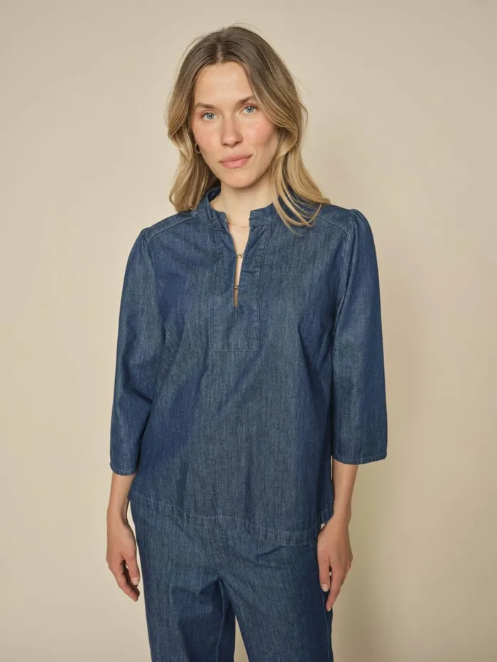 Women Shirts MOS MOSH MMBani Denim Shirt Dark Blue