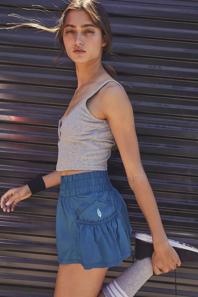 Women Shorts Free People Get Your Flirt On Shorts Blue Grass