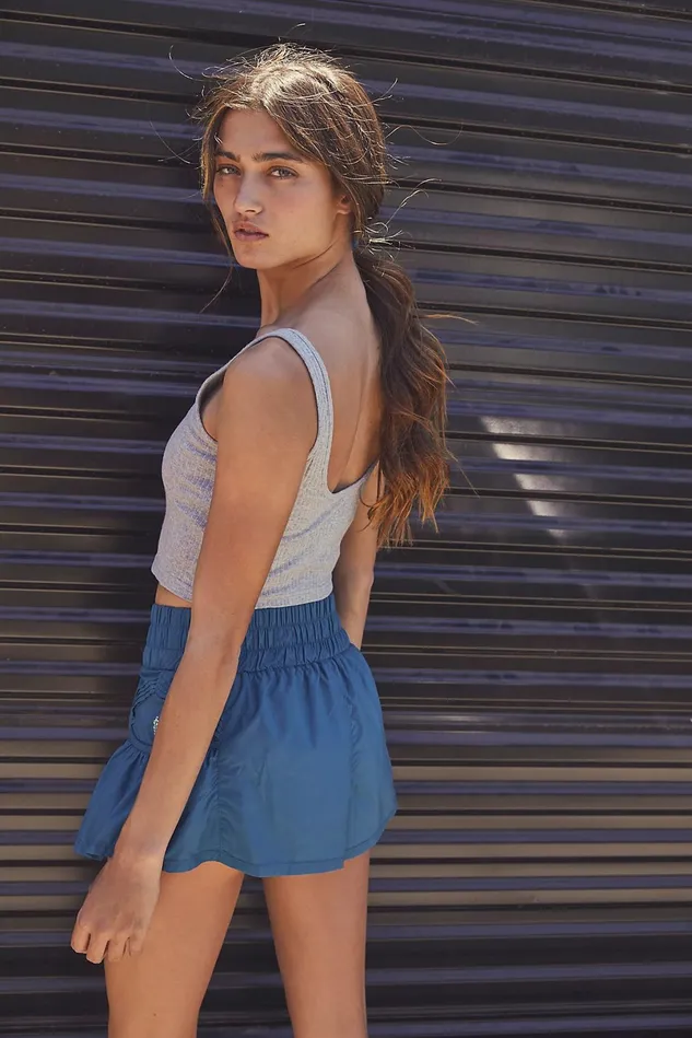 Women Shorts Free People Get Your Flirt On Shorts Blue Grass