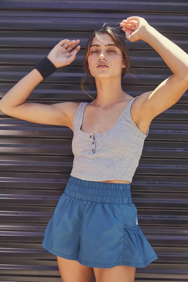 Women Shorts Free People Get Your Flirt On Shorts Blue Grass